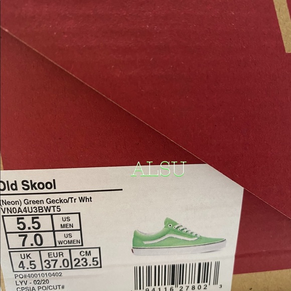 🌿 SPRING SALE 🌿 VANS Old Skool Neon Green Women’s Size Sneakers VN0A4U3BWT5 - Picture 11 of 11